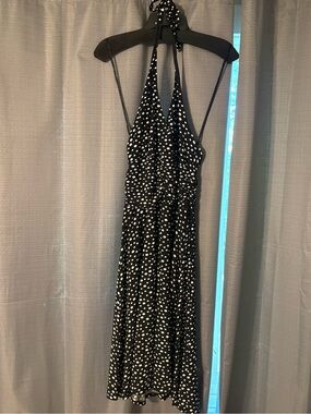 Evan Picone Black and White Polka Dot Dress